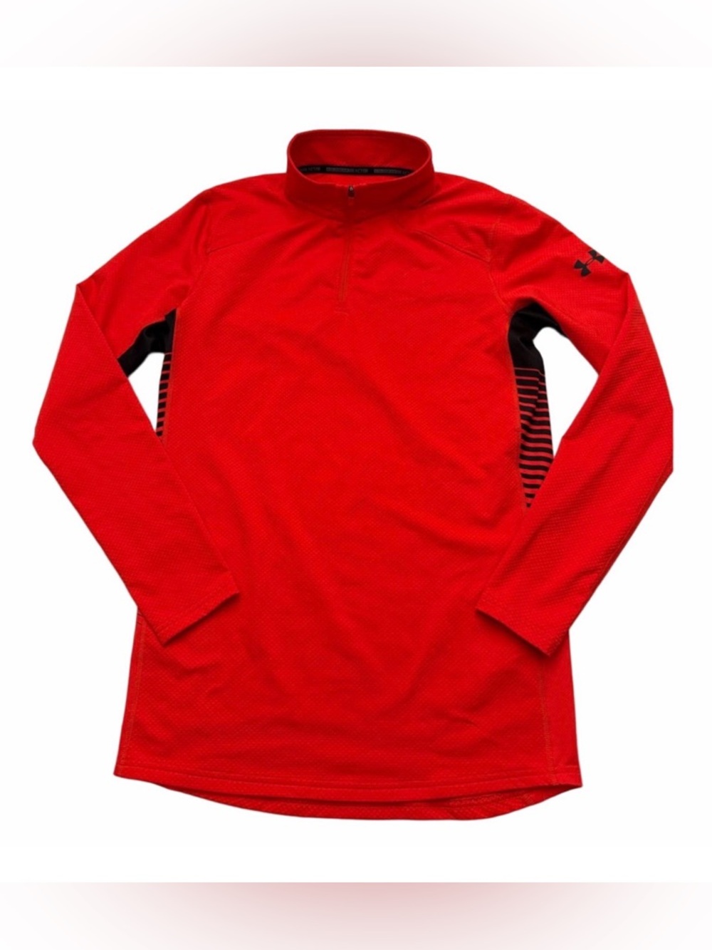 Under Armour Crimson Quarter-Zip Top Shirt Men Size Small Fitted Coldgear Sporty